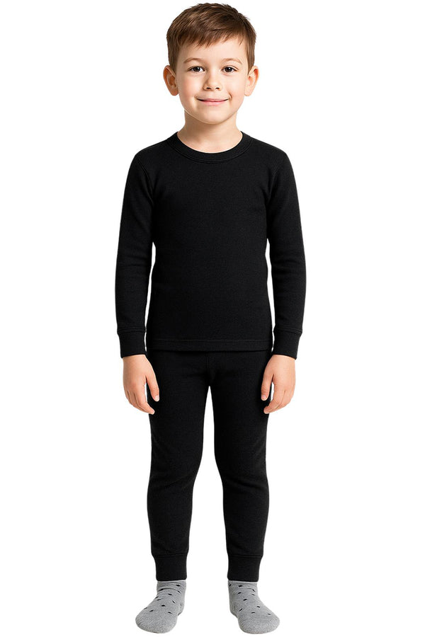 Kids' Thermal Set – Long Sleeve Top & Bottom for Winter