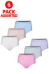 6 Pack Ladies Soft Cotton Lace Briefs