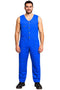 Men’s Blue Work Jumpsuit – Durable Sleeveless Coverall with Multiple Pockets