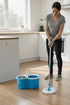 360° Spin Mop with Bucket & 2 Mop Heads | Self-Wringing Floor Cleaning Set