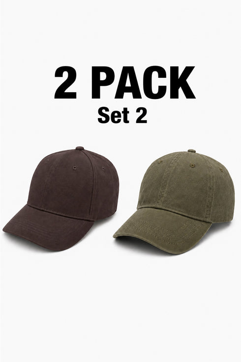 Unisex Vintage Washed Baseball Caps – Multipack
