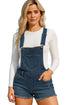 Ladies Dark Wash Denim Stretchable Dungaree