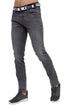 Mens Crosshatch Slim Fit Denim Jeans
