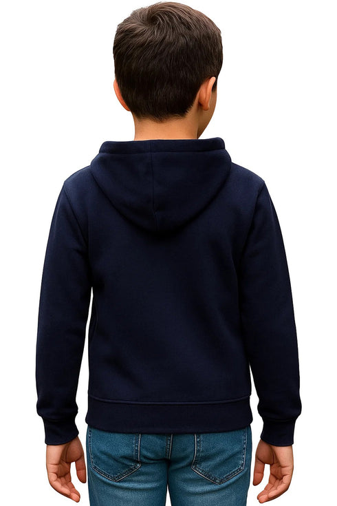 Kids Unisex Plain Zip up Hoodie - Same Cord