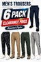 6 Pack Men’s Trousers Assorted Styles Clearance Bundle - From £3.33 Per Unit