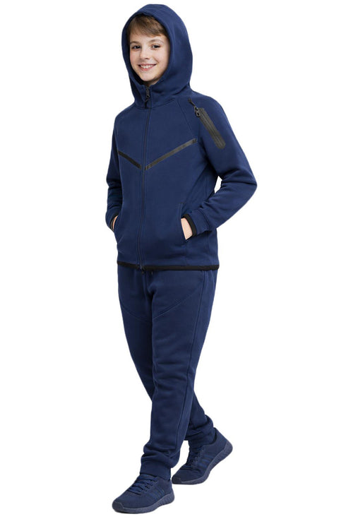 Kids Fleece Zip Up Tracksuit with Hoodie