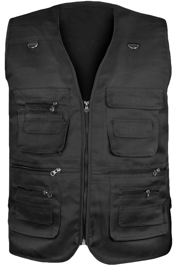 Mens Multi Pocket Sleeveless Utility Vest
