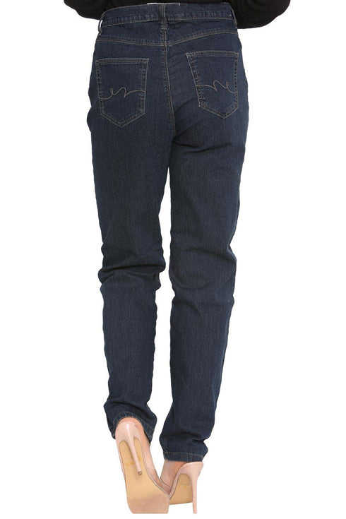 Women's High-Waist Straight Fit Denim Jeans