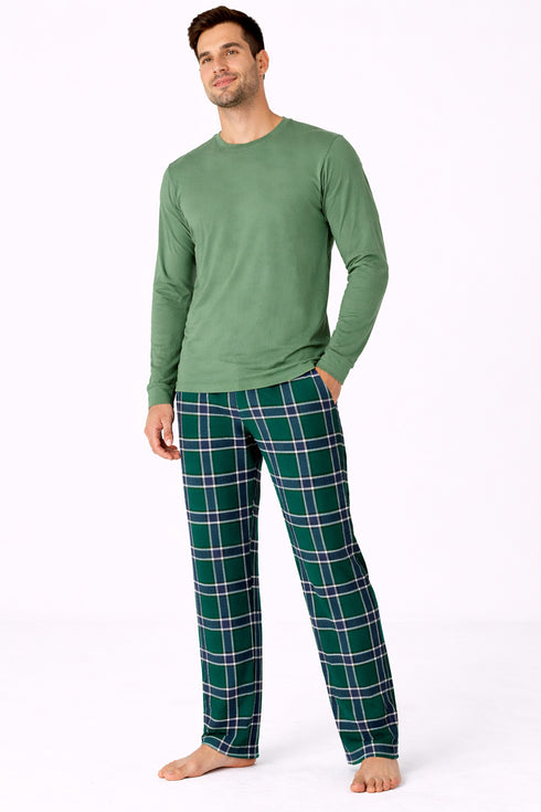 Mens Long Sleeve Lounge Set - Pyjama Set