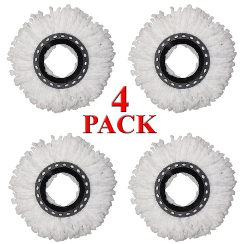 Spin Mop Refill Heads Replacement Pads - Compatible Microfiber Mop Heads – 2, 4, 6, 8, or 10 Pack