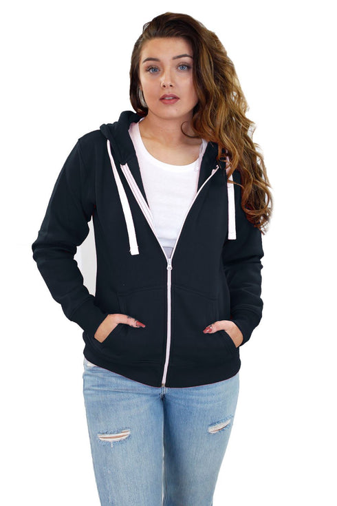Women Polycotton Zipper Hoodie