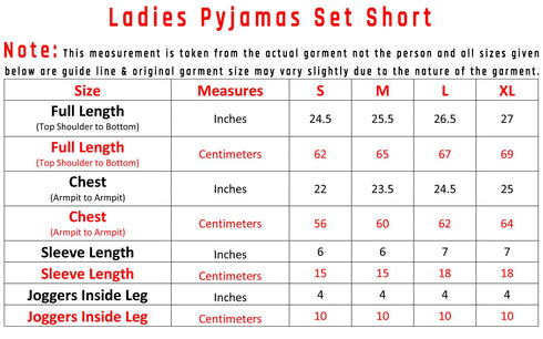 Ladies Fruit Print Pyjama Short Set