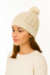 Women’s Chunky Knit Beanie Hat with Pom Pom – Winter Warm Bobble Hat