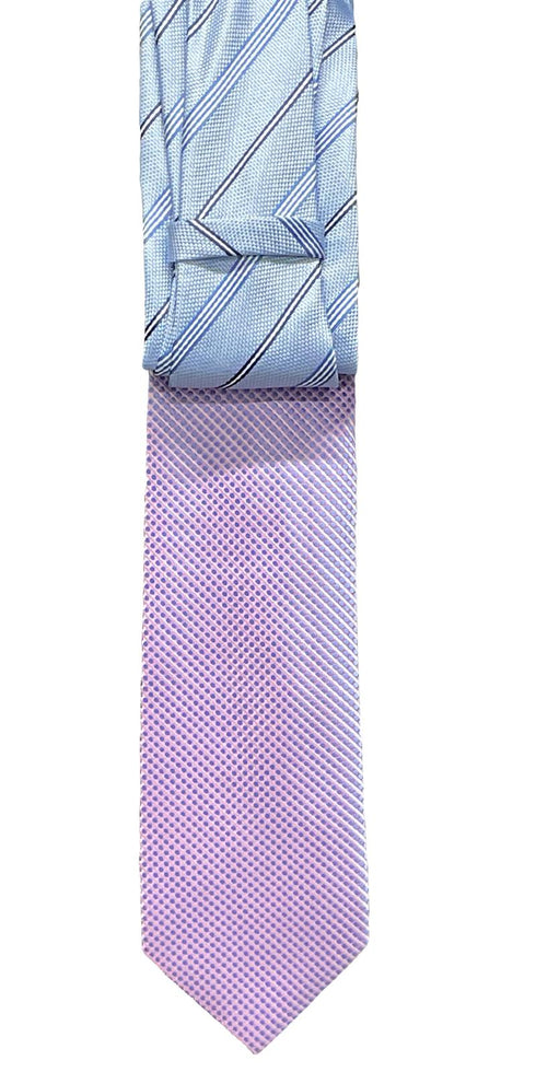 Mens Party wear Solid Striped Ties - Pack of 2