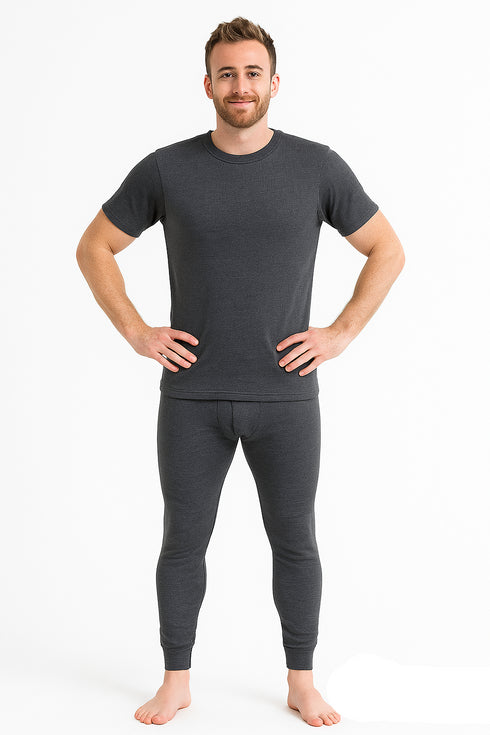 Mens Long Johns Half Sleeve Thermal Set