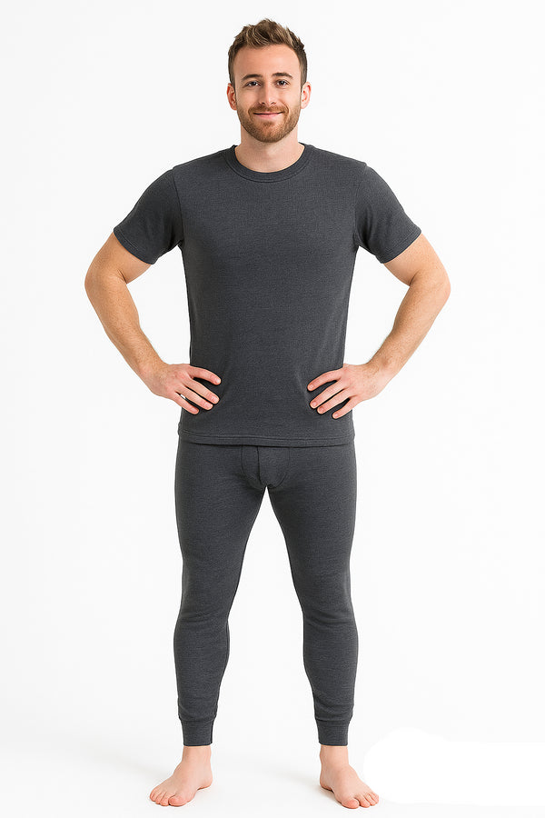 Mens Long Johns Half Sleeve Thermal Set