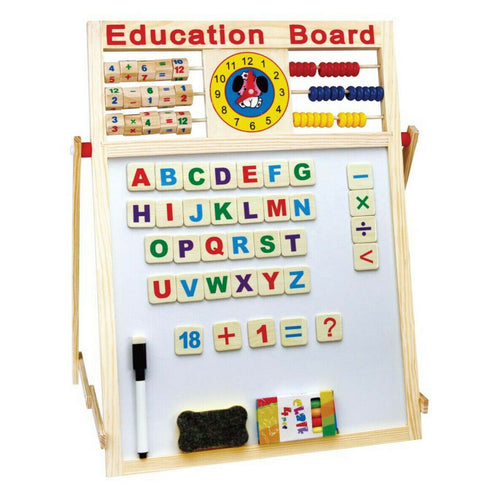 Kids Double Side 6in 1 Wooden Activity Board