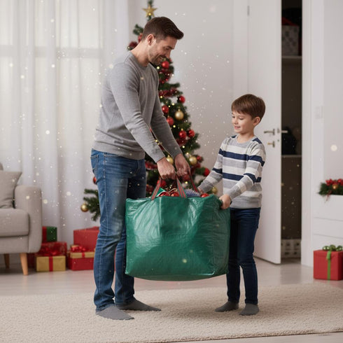 Extra Large Christmas Storage Bag – Heavy-Duty Holiday Decoration Organizer with Zipper & Handles