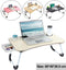 Folding Laptop Table with Storage Drawer