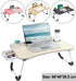Folding Laptop Table with Storage Drawer