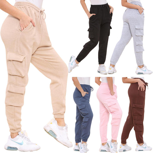 Women’s Cargo Jogger Trousers with Pockets