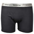 12 Pack Men's Boxer Briefs - Black Cotton Blend - Assorted Waistbands
