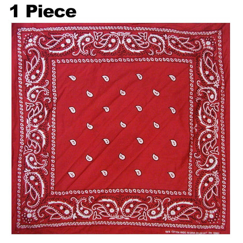 60 Pack Assorted Bandanas – Bulk Paisley, Solid, Camo & Flag Designs - From 49p Per Unit