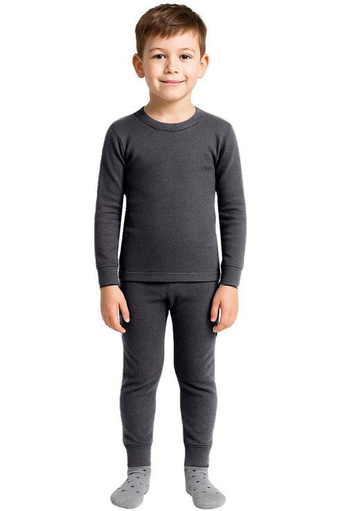 Kids' Thermal Set – Long Sleeve Top & Bottom for Winter