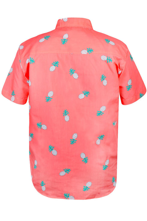 Mens Pineapple Print Hawaiian Shirt