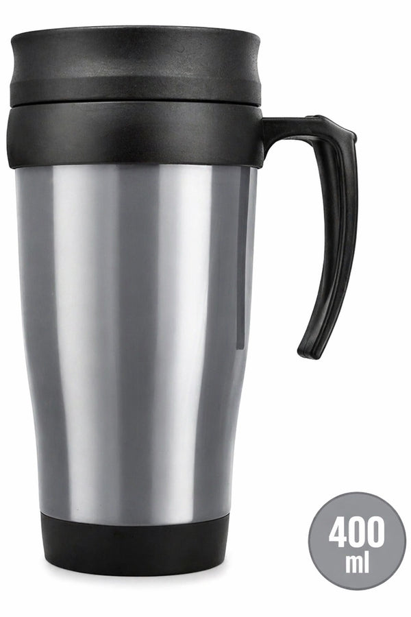 Travel Mug with Handle & Lid – 400ml Insulated Coffee Cup