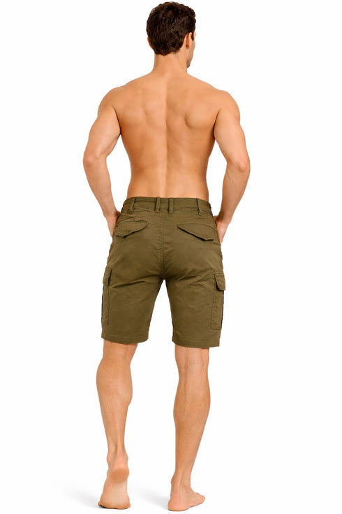 Mens Cotton Cargo Knee Length Shorts
