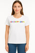 Womens Happy Day Printed Round Neck T-shirt
