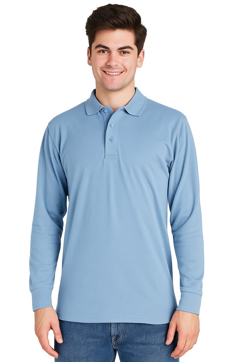 Men's Long Sleeve Polo Collar Shirt