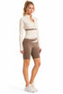 3 Piece Women’s Activewear Set with Sports Bra, Jacket & Cycling Shorts