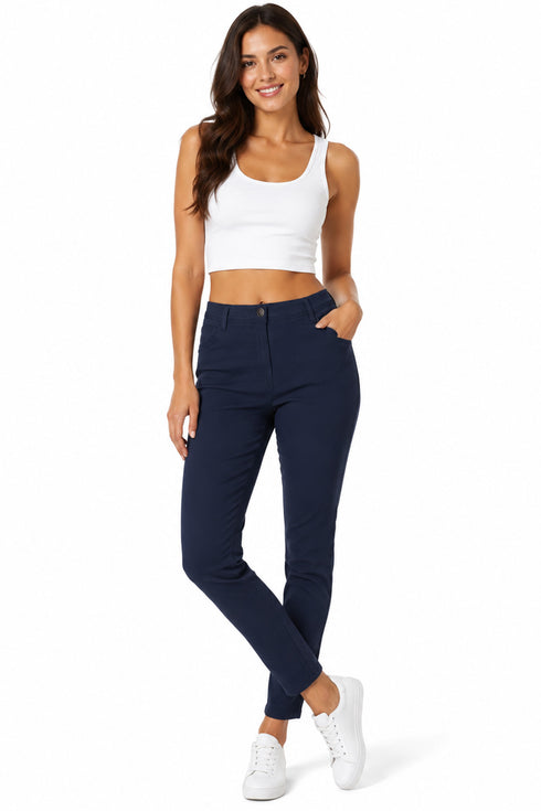 Women’s Slim Fit Stretch Jeans with Front Pockets