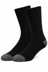 Men’s Black Work Socks with Contrast Heel & Toe – 6 or 12 Pack