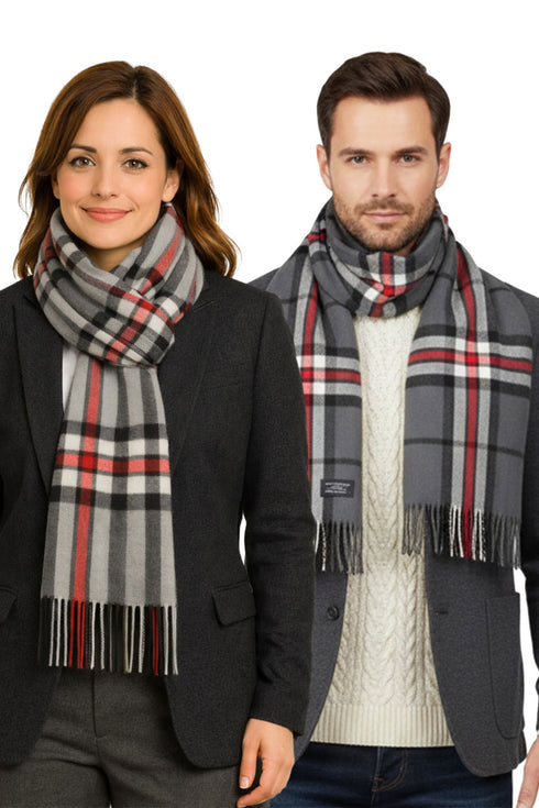 Unisex Wool Blend Muffler – Breathable Knit Winter Scarf