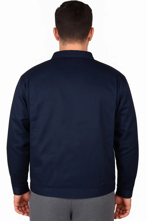 Men’s Polycotton Work Jacket – Tough & Durable, Lightweight, Multi-Pocket Zip-Up for Workwear