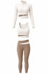 3 Piece Women’s Active-wear Set with Jacket, Sports Bra & Leggings