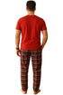 Men's Plaid Pajama Set – Short Sleeve T-Shirt & Lounge Pants
