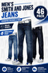 Men's Smith And Jones Straight Cut Regular Fit Jeans Bulk Pack - From £3.49 Per Unit