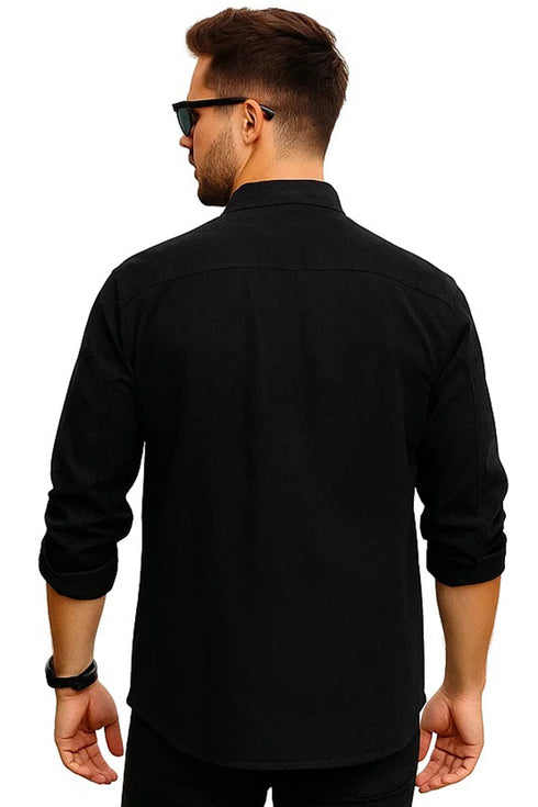 Mens Cotton Denim Long Sleeve Shirt