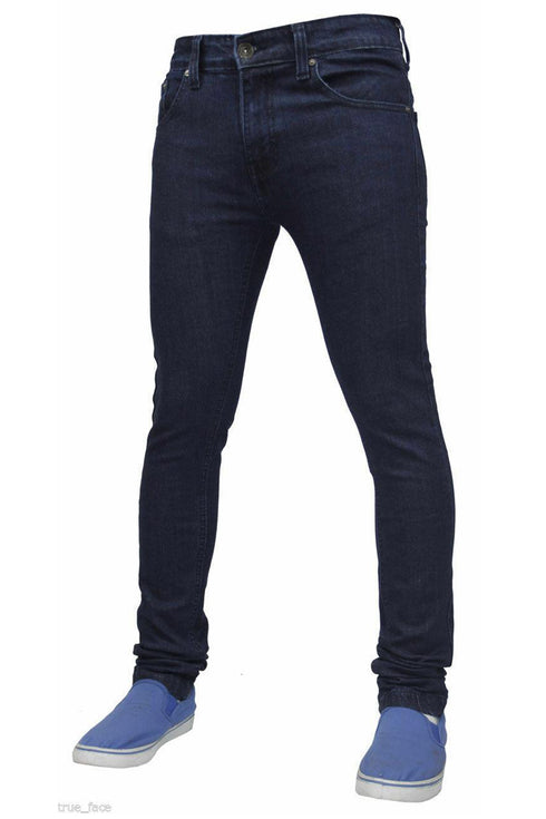 Mens Dark Blue Super Skinny Jeans - TF021
