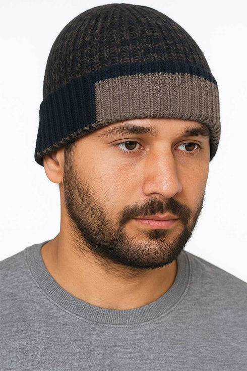 Men’s Fleece Lined Winter Beanie Hat - Warm Knit Cap