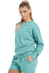 Womens Polycotton Sweatshirt Short Set
