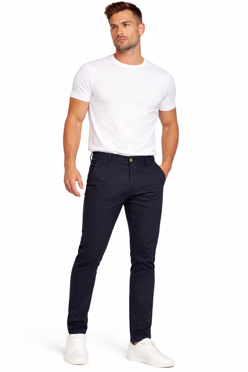 Crosshatch Mens Designer Slim Fit Cotton Pants