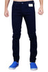 Mens Stretch Cuffed Skinny Slim Fit Jeans