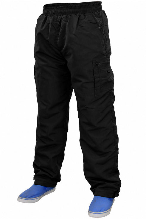 Men’s Lightweight Cargo Trousers with Elastic Waist & Zip Pockets