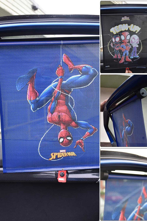 Mesh Car Sun Shade Roller Blind – UV Blocker with Quick-Retract for Glare & Privacy