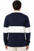 Men’s Long Sleeve Single Striped Rugby Polo Shirt